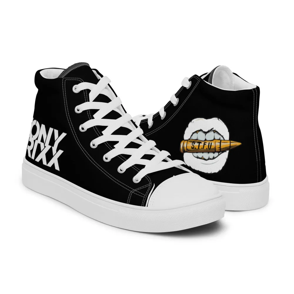 Tony Trixx Chicago Men’s high top canvas shoes - Black