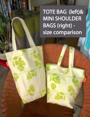 TOTE BAG LIME - NATIVE HAWAIIAN FLOWER NUKU I'WI