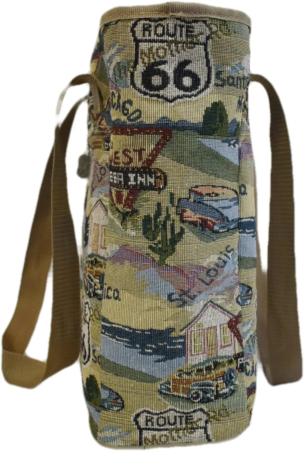 Tote travel bag Route #66 mother of road w/ cellphone wallte bag