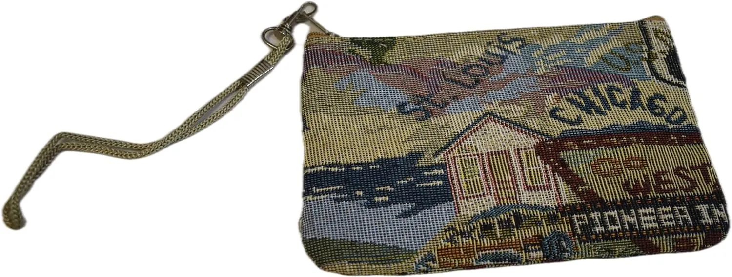 Tote travel bag Route #66 mother of road w/ cellphone wallte bag