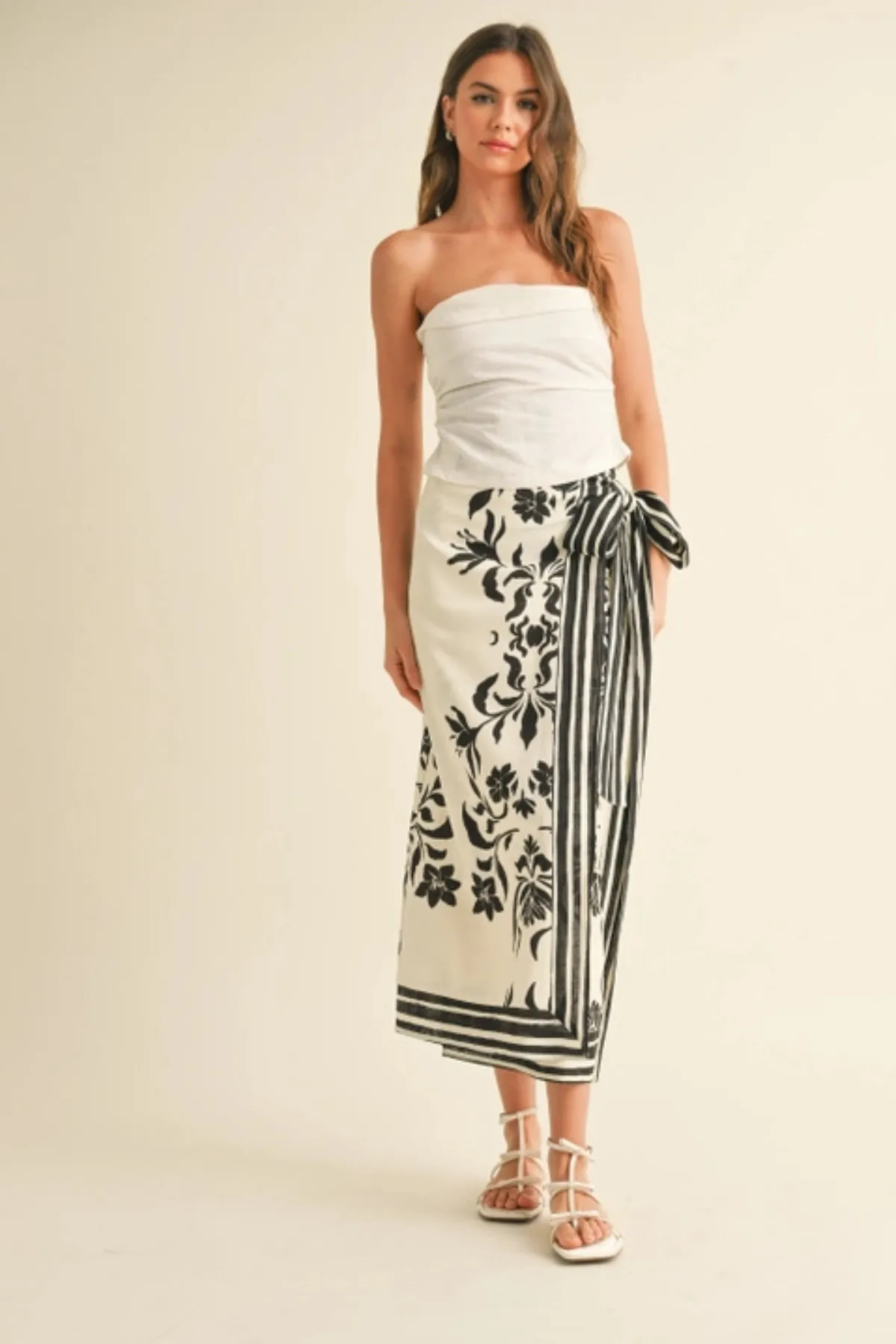 Tropics Linen Wrap Skirt