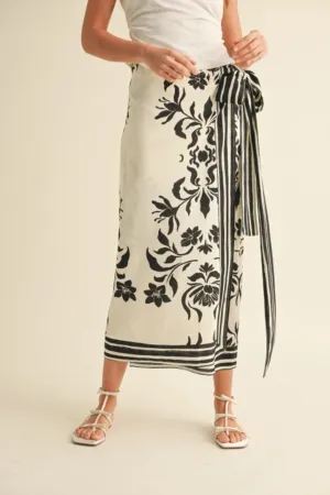 Tropics Linen Wrap Skirt