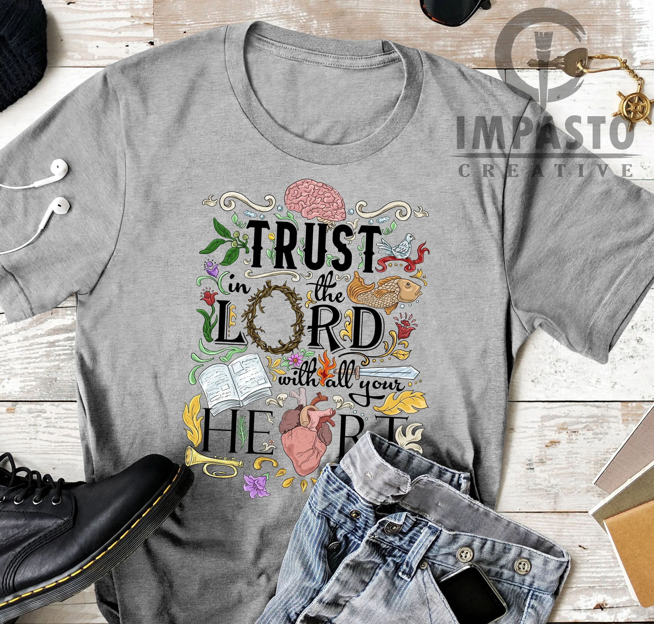 Trust in the Lord t shirt, Unisex trending t shirt, artistic tee