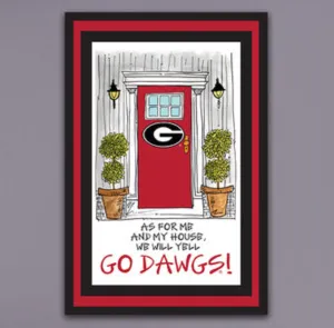 UGA "We Yell Go Dawgs" Front Door/Super G Garden Flag