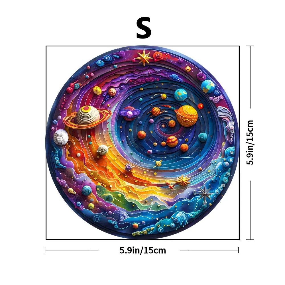 Unique A Space Wooden Jigsaw Puzzles, Planet Puzzle, Circle Jigsaw Puzzles Solar System Space Themed Puzzle Set, Wooden Jigsaw Puzzles, Wood Puzzle, DIY Crafts, Educational Toys for Adults and Kids, Perfect Gift Idea, Christmas gift Idea 185