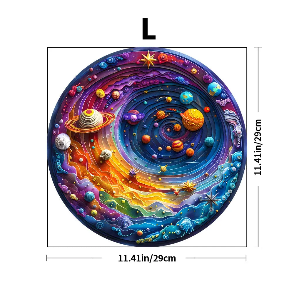 Unique A Space Wooden Jigsaw Puzzles, Planet Puzzle, Circle Jigsaw Puzzles Solar System Space Themed Puzzle Set, Wooden Jigsaw Puzzles, Wood Puzzle, DIY Crafts, Educational Toys for Adults and Kids, Perfect Gift Idea, Christmas gift Idea 185