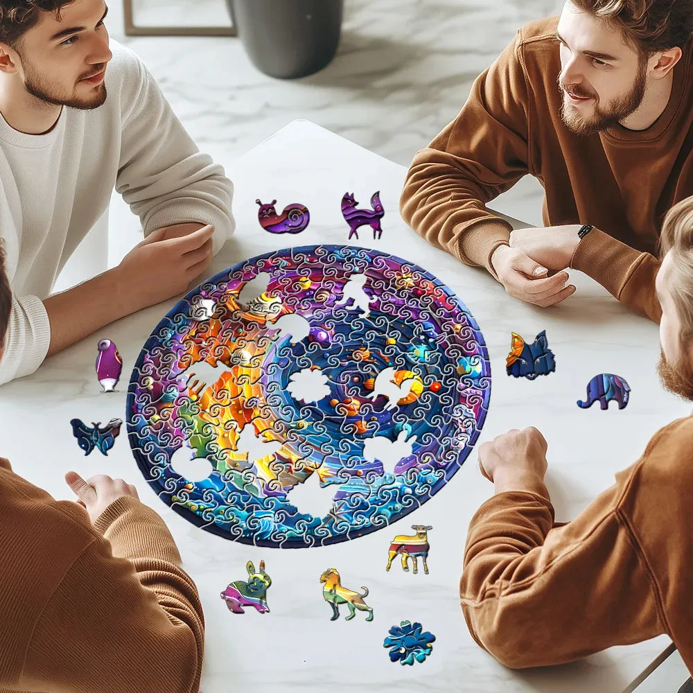 Unique A Space Wooden Jigsaw Puzzles, Planet Puzzle, Circle Jigsaw Puzzles Solar System Space Themed Puzzle Set, Wooden Jigsaw Puzzles, Wood Puzzle, DIY Crafts, Educational Toys for Adults and Kids, Perfect Gift Idea, Christmas gift Idea 185