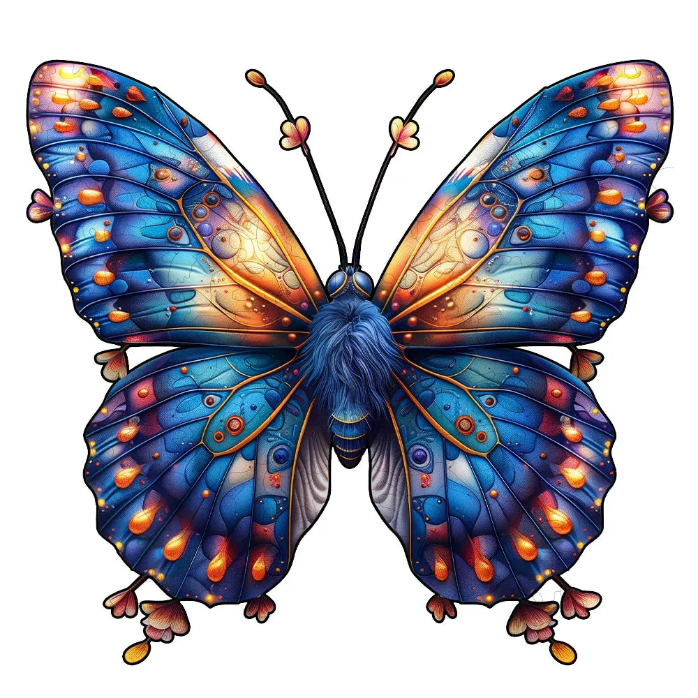 Unique Animal Wooden Jigsaw Puzzles, Butterfly Laser Cut puzzle, Unique Butterfly Shape Challenge, DIY Crafts, Educational Toys for Adults and Kids, Perfect Gift Idea, Christmas gift Idea 183