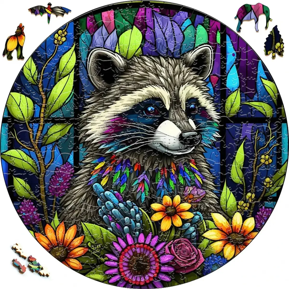 Unique Wooden Animal Jigsaw Puzzle, Wooden Jigsaw Puzzle, Mindfulness & Educational Animals Game for All Ages, Unique Sustainable, Wildlife Gift, Christmas gift Idea C186