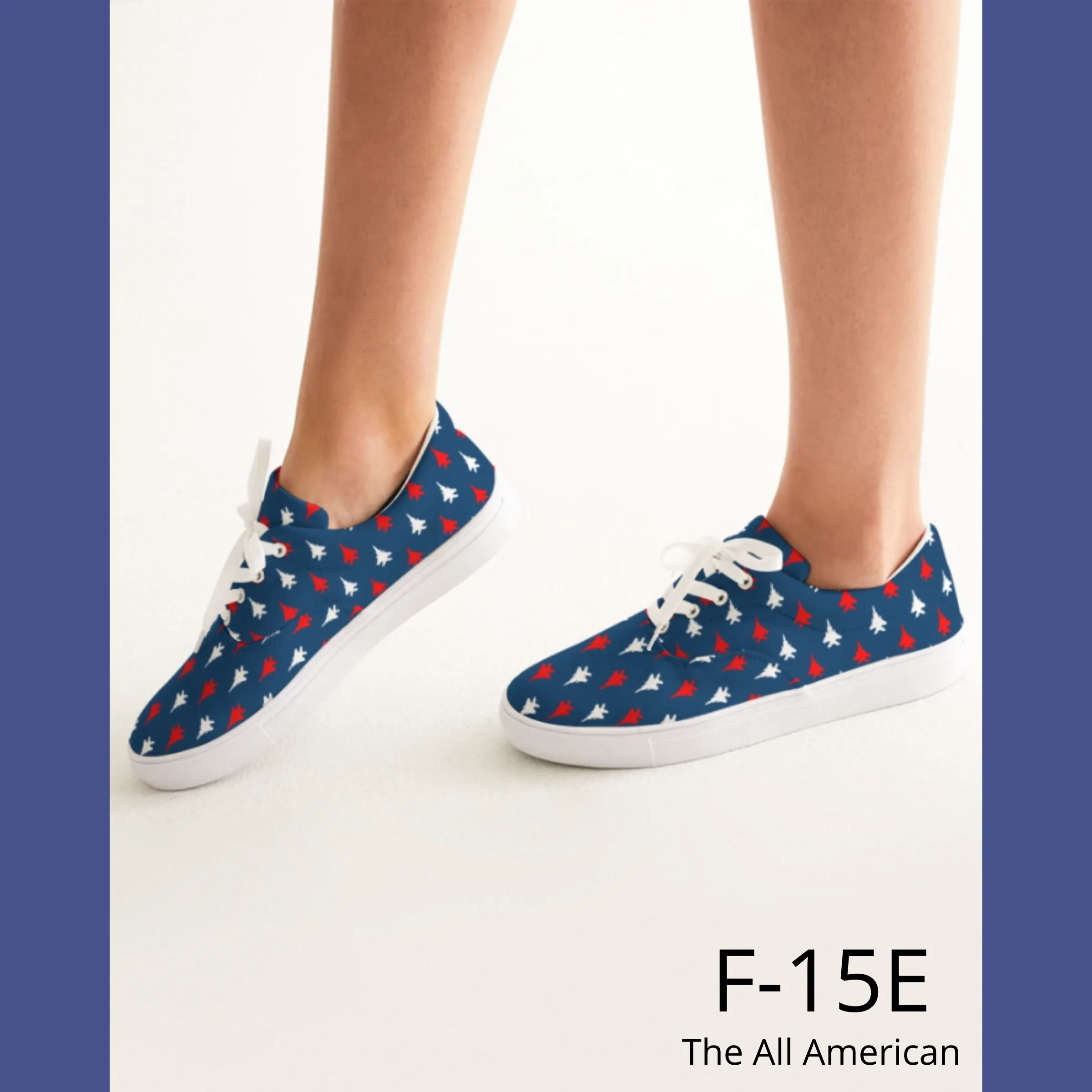 USA ANY Aircraft Womens 'Lace Up' Canvas Shoes (2 Colors)