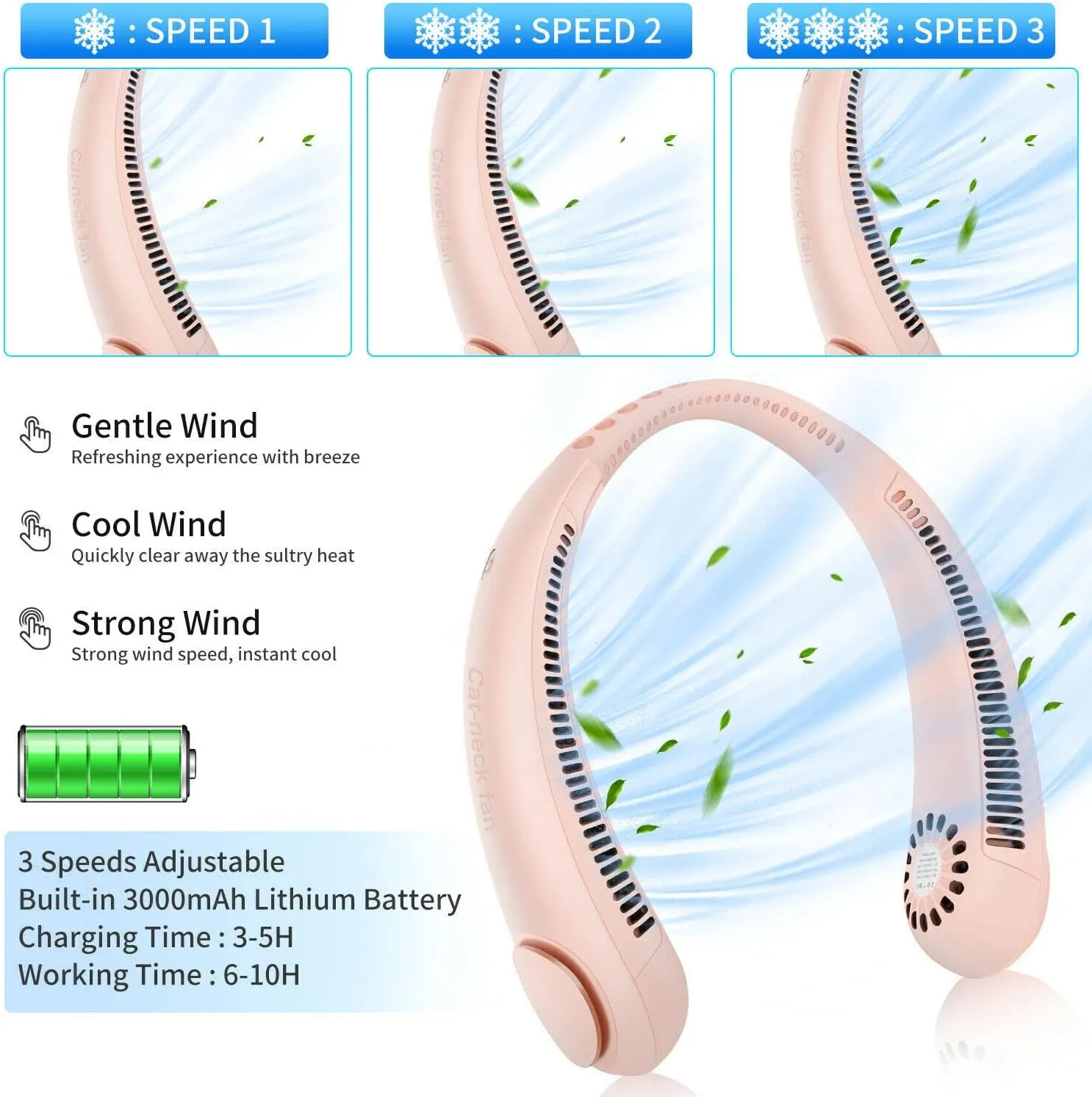 USB Portable Mini Neck Fan