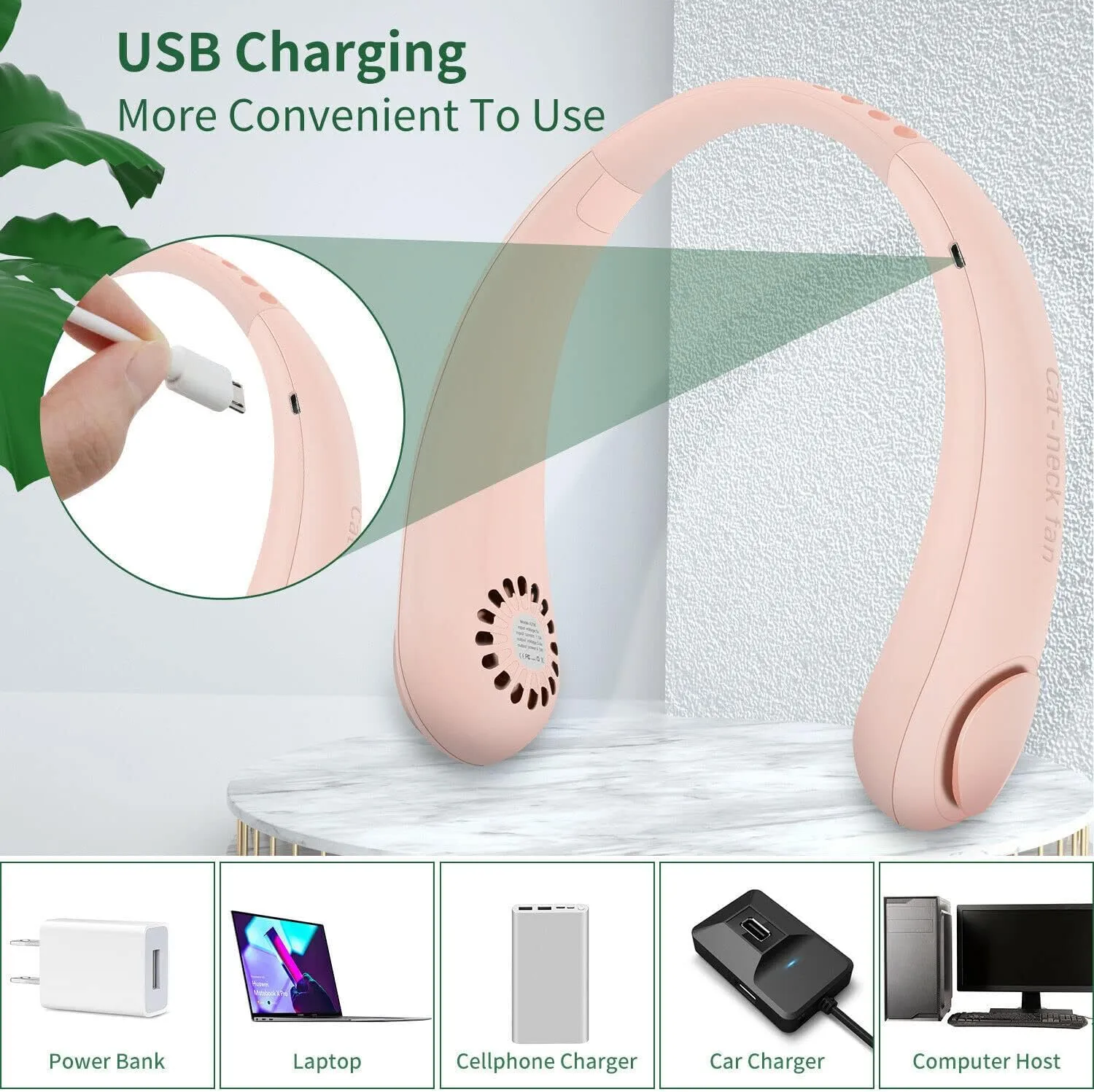 USB Portable Mini Neck Fan