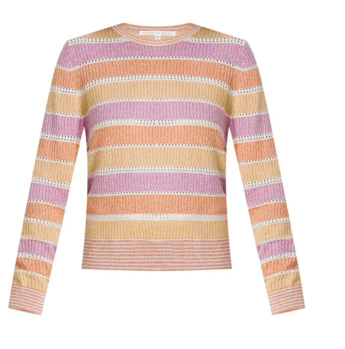 Veronica Beard - Raimi Color-Blocked Pullover Sweater - Pastel Multi
