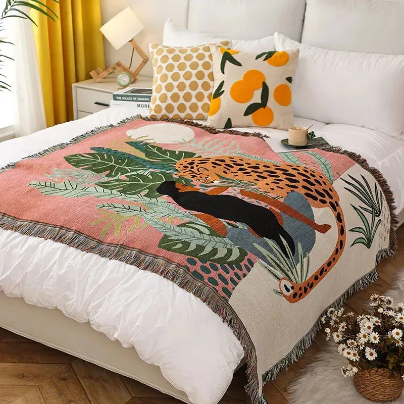 Vintage Inspired Boho Crochet Throw Blanket