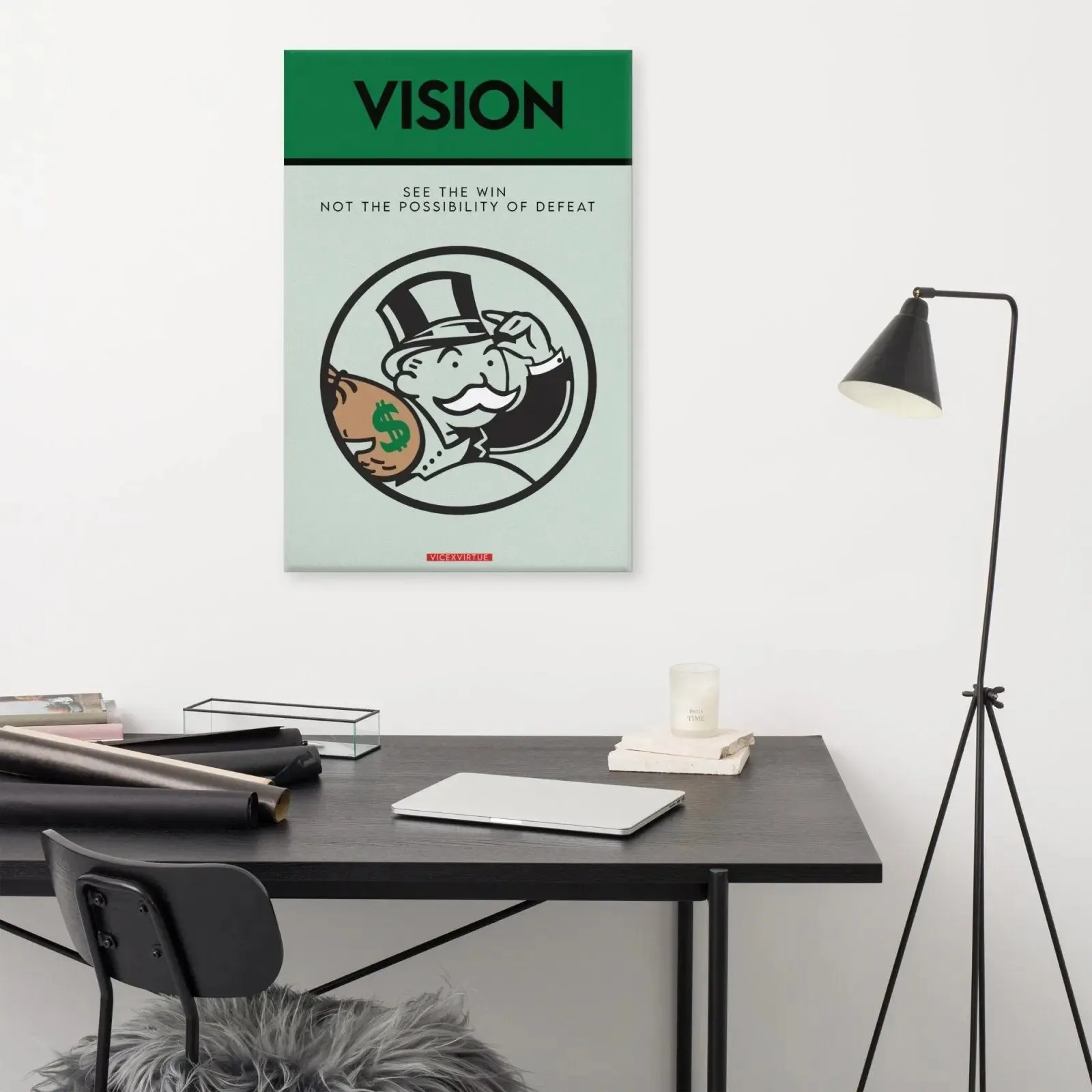 Vision: See the Win – Monopoly Motivational Canvas Print