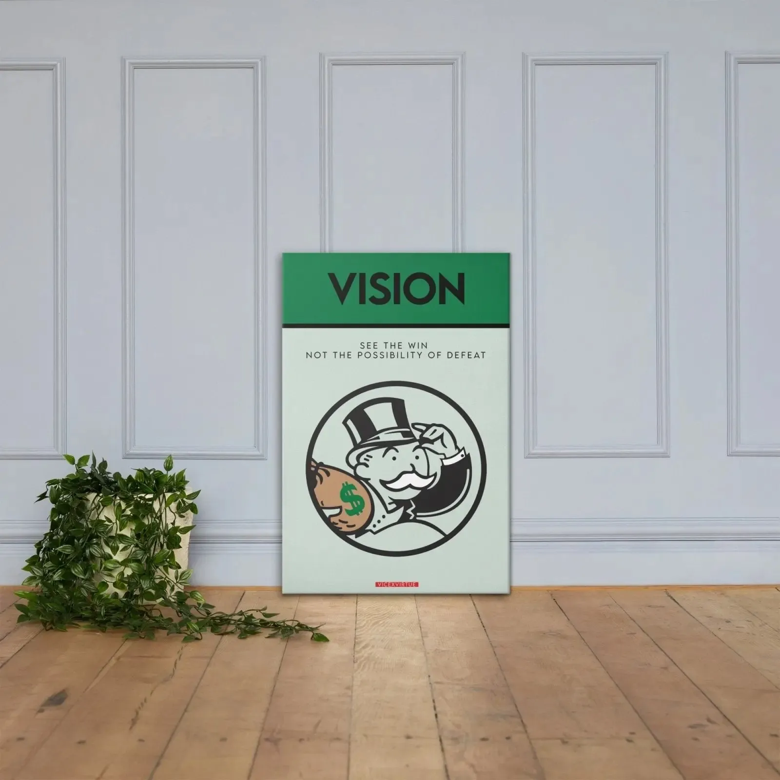 Vision: See the Win – Monopoly Motivational Canvas Print
