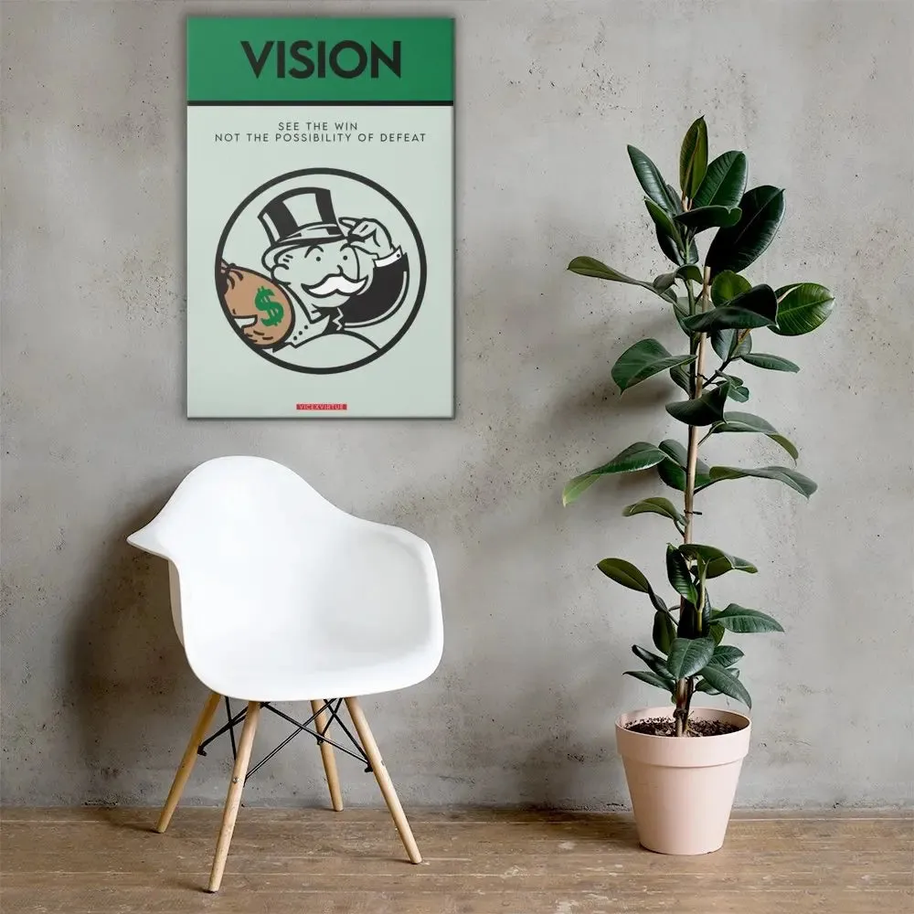 Vision: See the Win – Monopoly Motivational Canvas Print