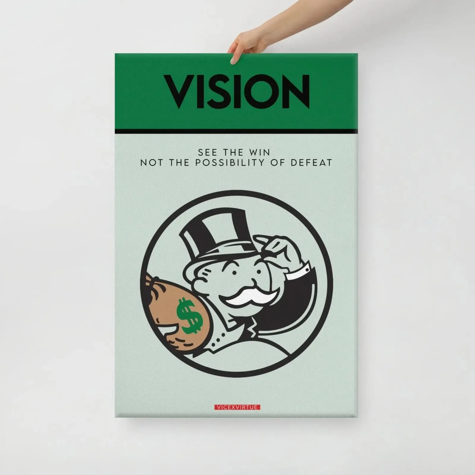 Vision: See the Win – Monopoly Motivational Canvas Print