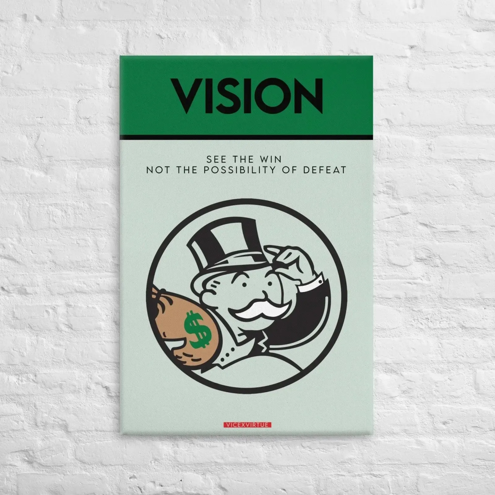 Vision: See the Win – Monopoly Motivational Canvas Print