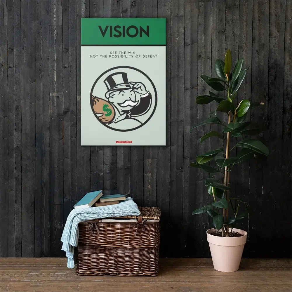 Vision: See the Win – Monopoly Motivational Canvas Print