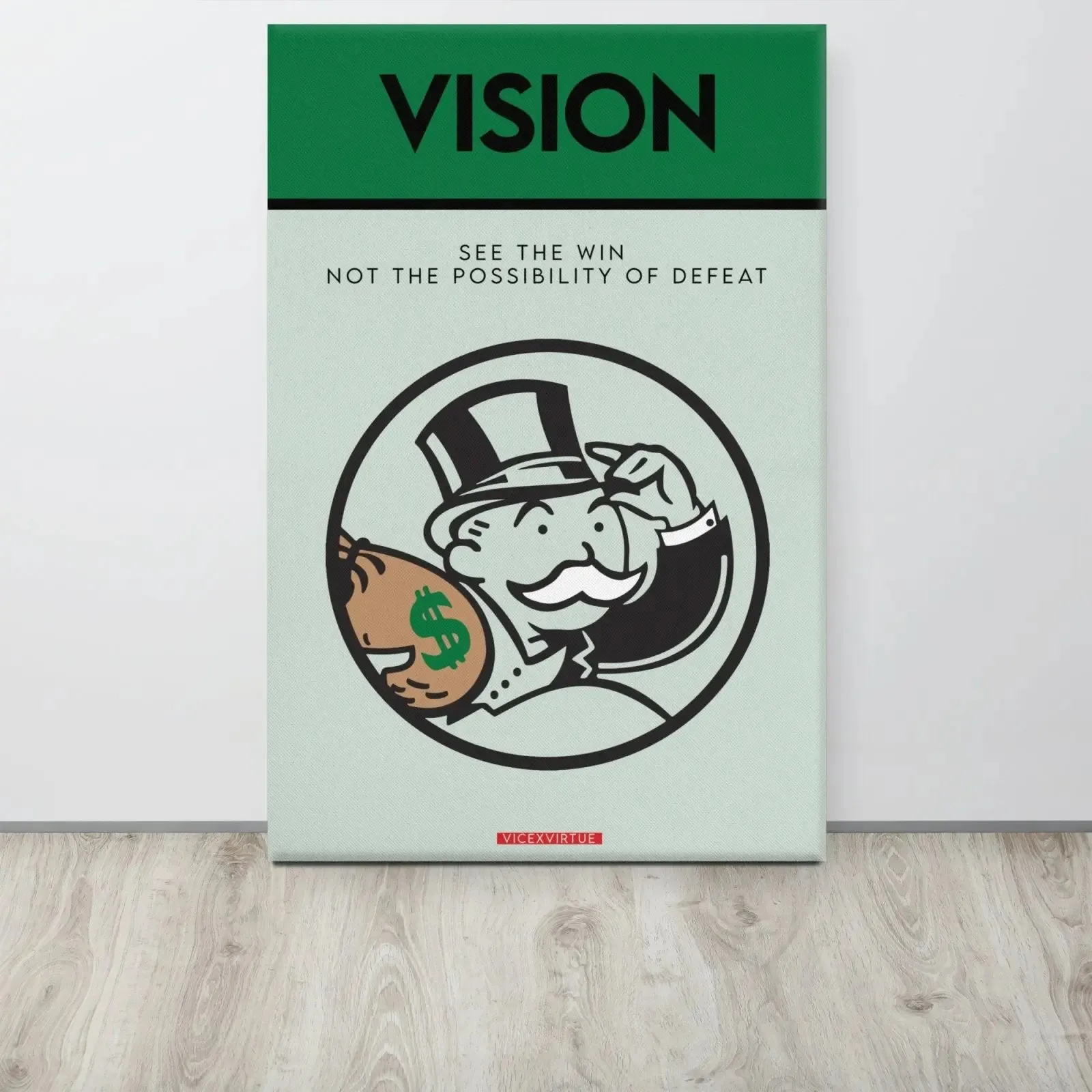 Vision: See the Win – Monopoly Motivational Canvas Print