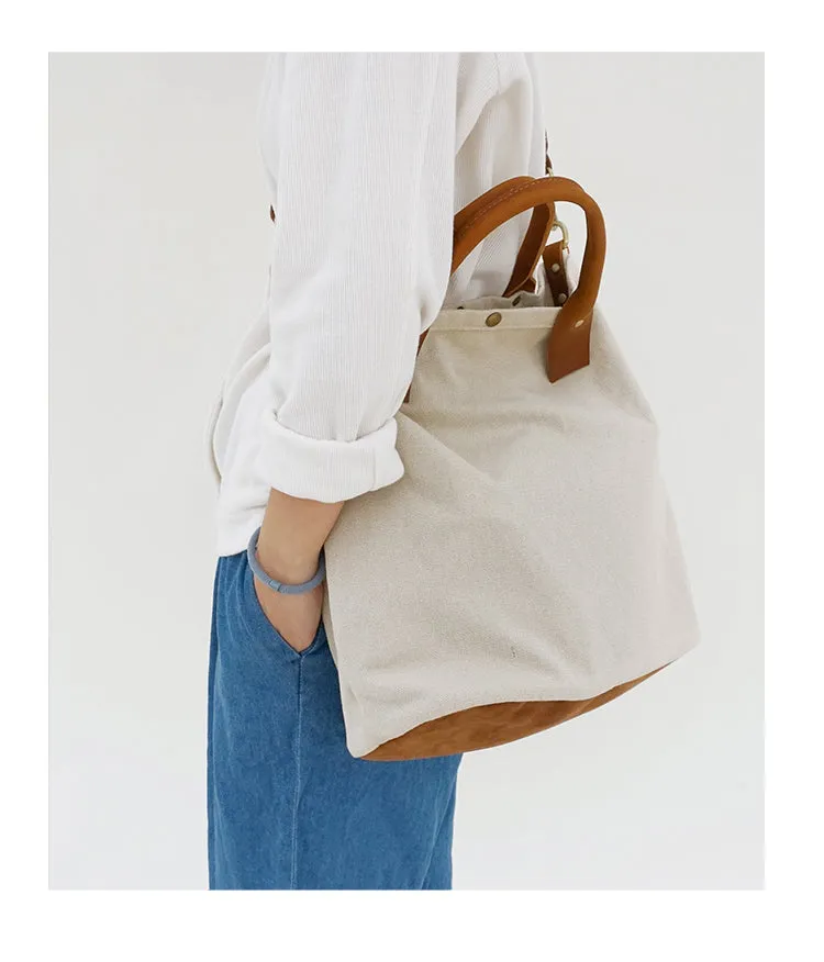 White Gray Canvas Tote Bag Canvas Handbag Womens Canvas Shoulder Tote Bag for Men