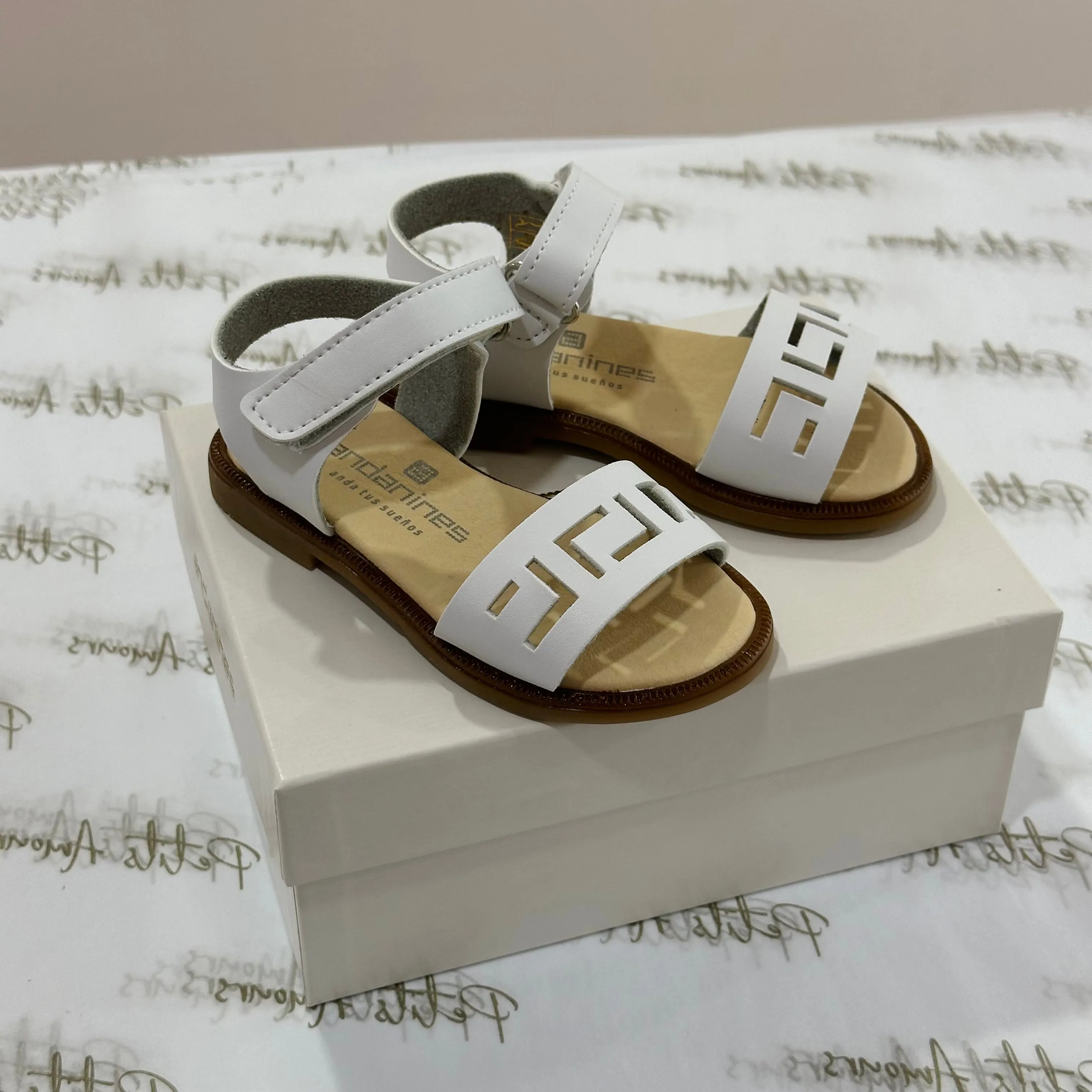 White Leather Sandals
