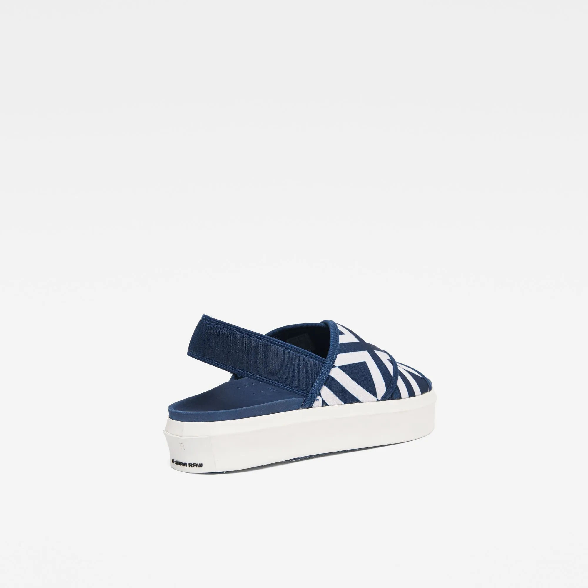 Woman’s STRETT FLAT Sandal Milk/Dark Sara Blue