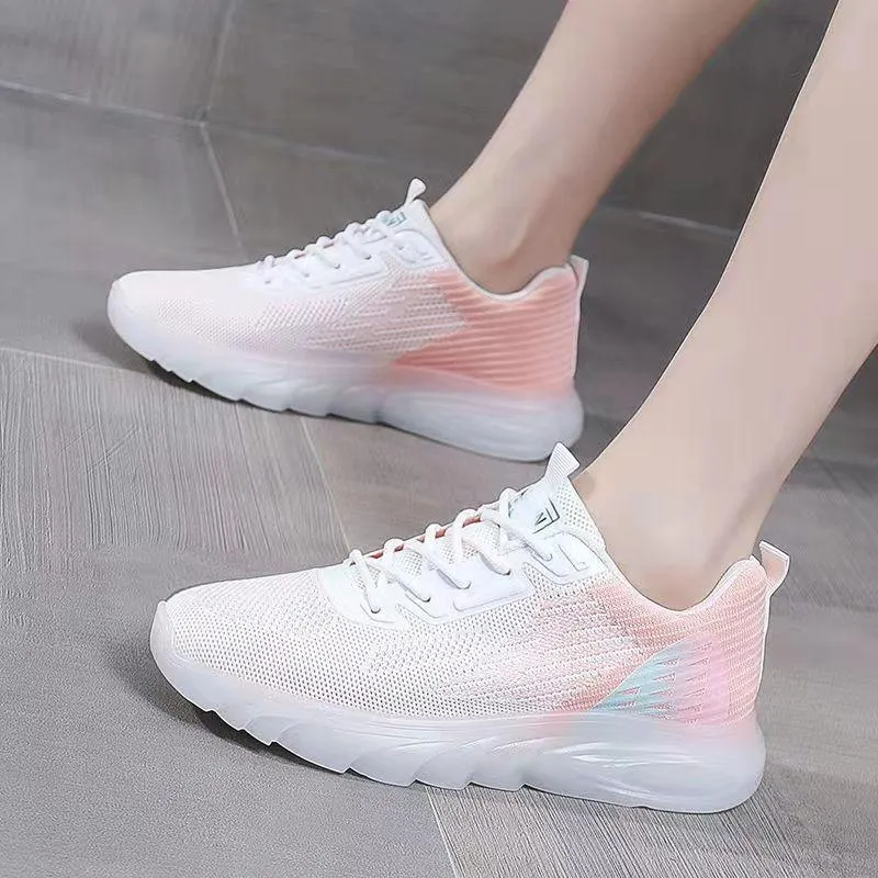 Women's Summer Mesh Breathable Shoes Korean Version All-match Student Casual Sports Shoes Ladies Comfortable Fitness Shoes