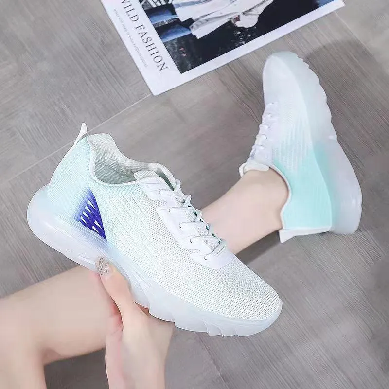 Women's Summer Mesh Breathable Shoes Korean Version All-match Student Casual Sports Shoes Ladies Comfortable Fitness Shoes