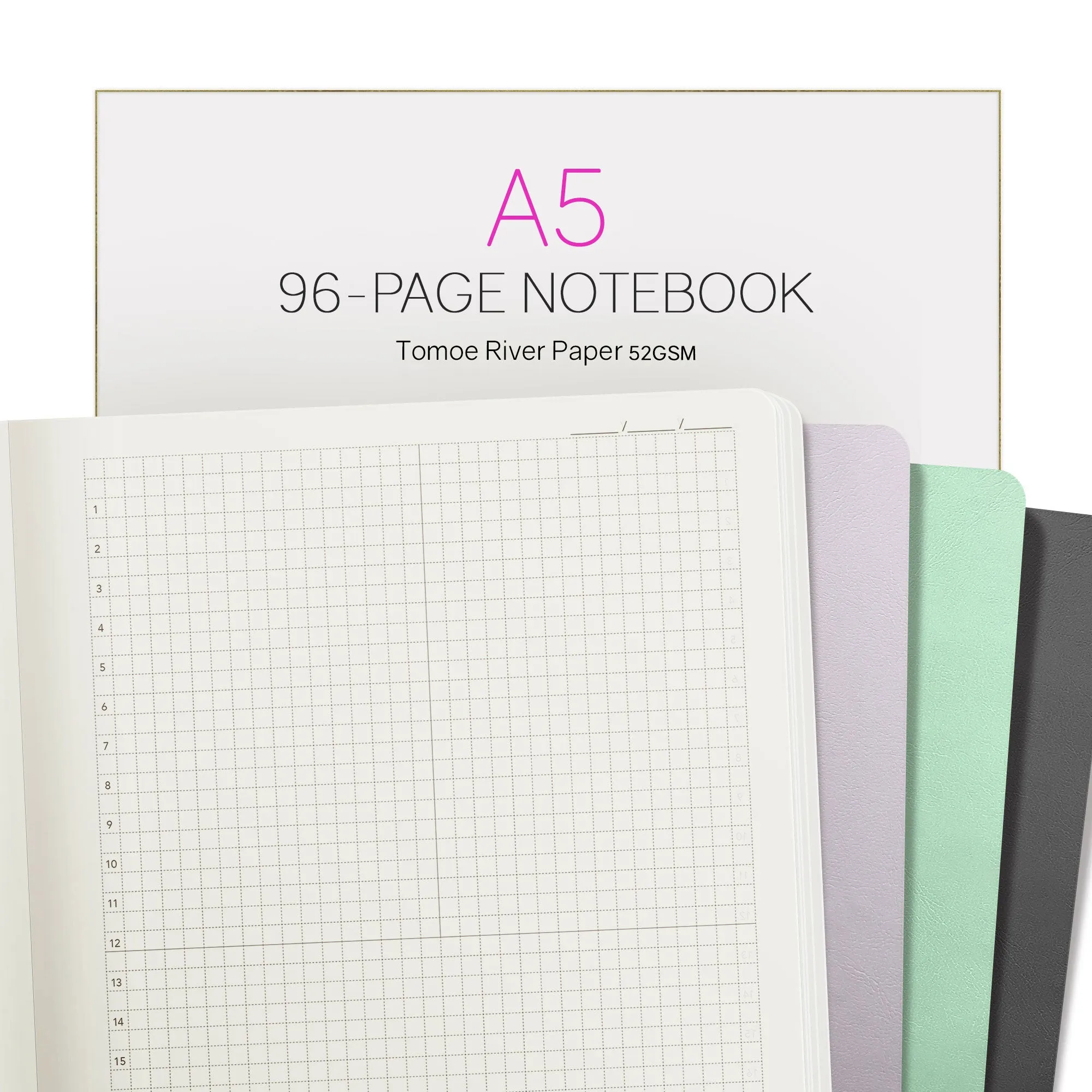 Wonderland222 2023 Edition A5 Notebook with 52gsm Tomoe River Paper, 96 pages