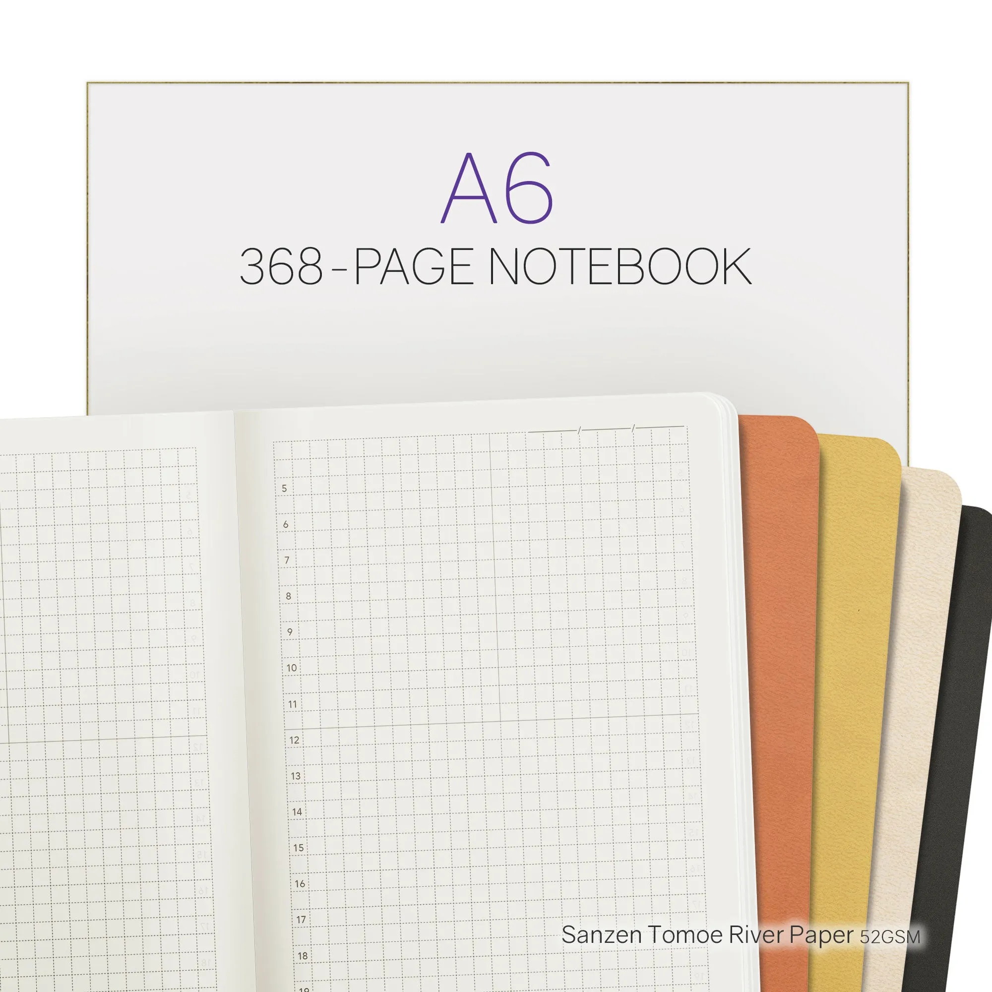 Wonderland222 2024 Edition A6 Notebook with 52gsm Sanzen Tomoe River Paper, 368 pages