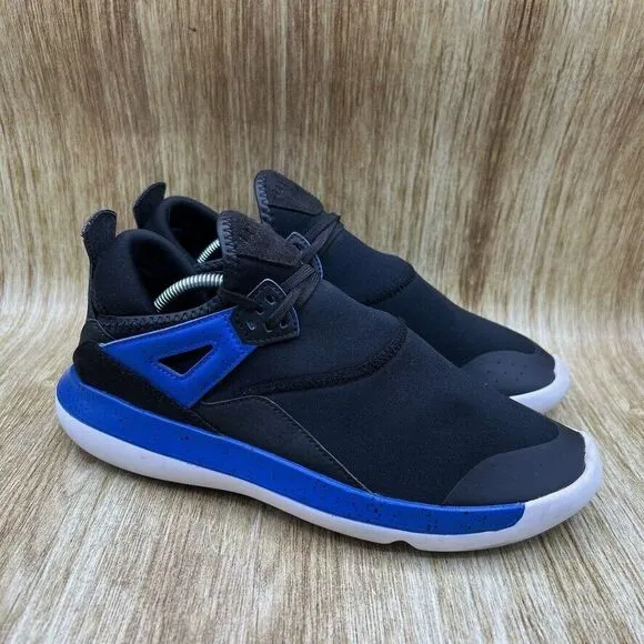 Youth 7Y Women's 8.5 - Nike Air Jordan Fly 89 BG Black‎ Blue Shoes Sneakers