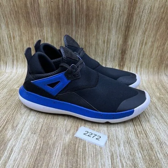 Youth 7Y Women's 8.5 - Nike Air Jordan Fly 89 BG Black‎ Blue Shoes Sneakers