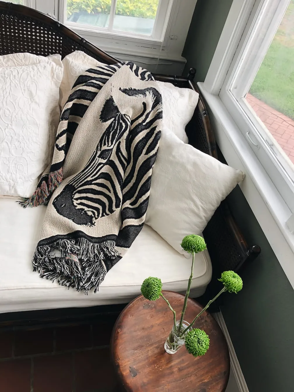 Zebra Black and White Throw Blanket